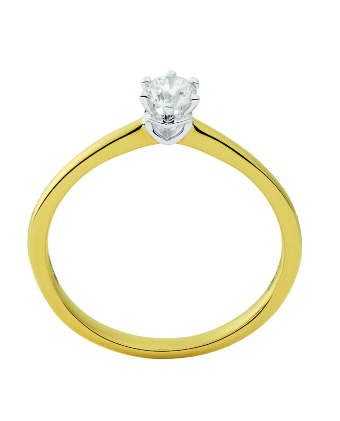 wgv0305e eclat R2022 ring geelgoud 0,25 ct Solitaire ring in geelgoud met een briljant geslepen diamant verlovingsring kopen