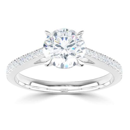 wgv0547e14 rich solitaire briljant 0,68 ct witgoud Solitaire ring diamanten ring verlovingsring trouwring met diamant