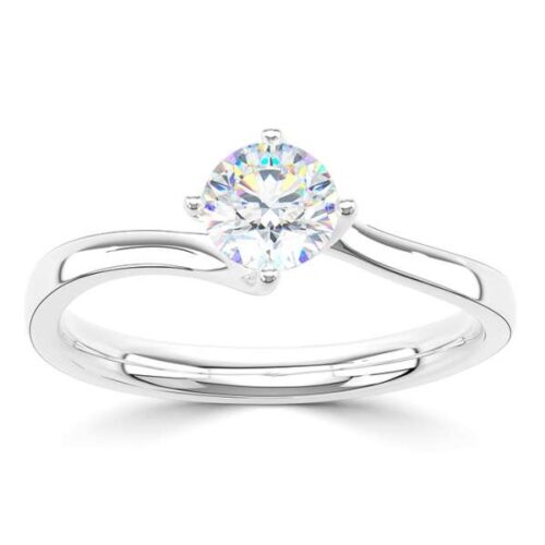 wgv0569e14 rich tulp solitaire ring briljant 0,50 ct wit goud Solitaire ring diamanten ring verlovingsring trouwring met diamant